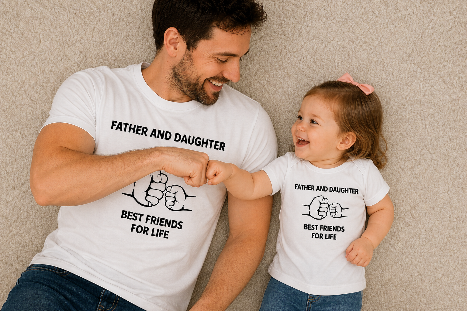 Matching Shirt Set Best Friends For Life Vater und Tochter — Bild 3