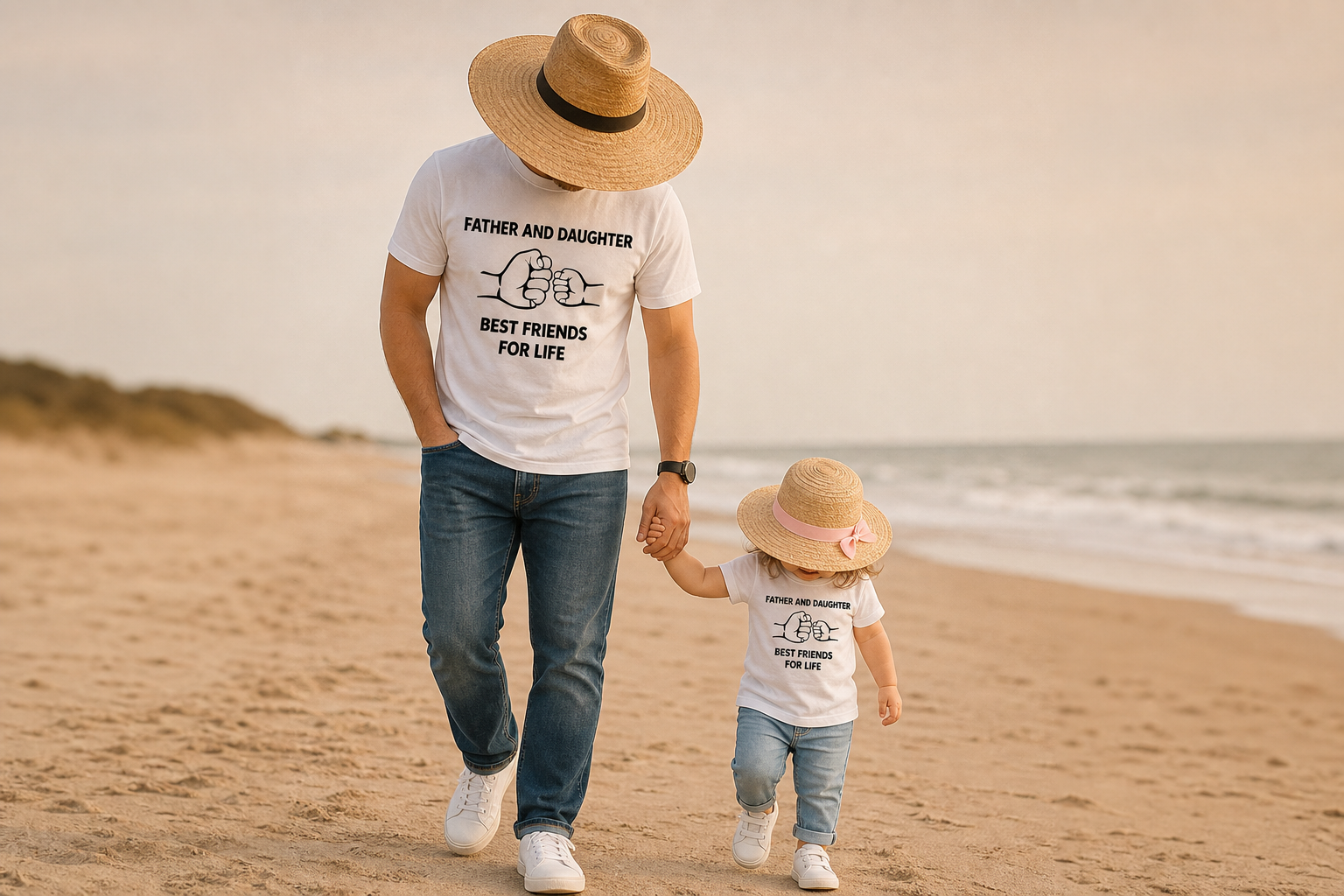 Matching Shirt Set Best Friends For Life Vater und Tochter — Bild 5