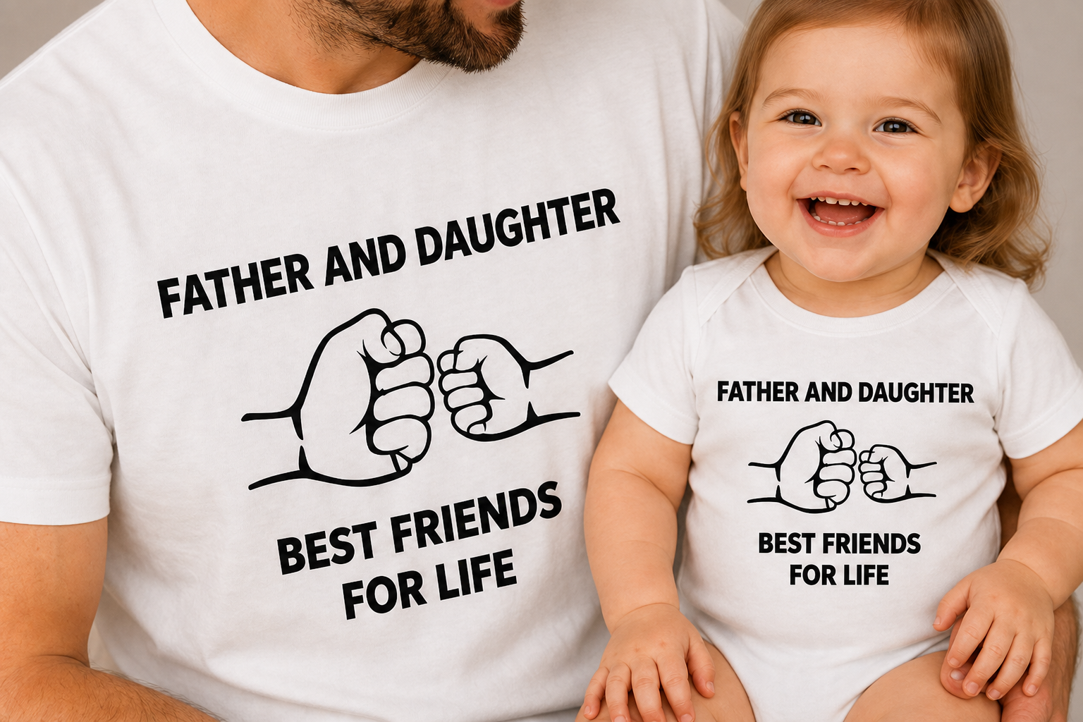 Matching Shirt Set Best Friends For Life Vater und Tochter — Bild 4
