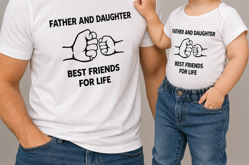 Matching Shirt Set Best Friends For Life Vater und Tochter — Bild 2