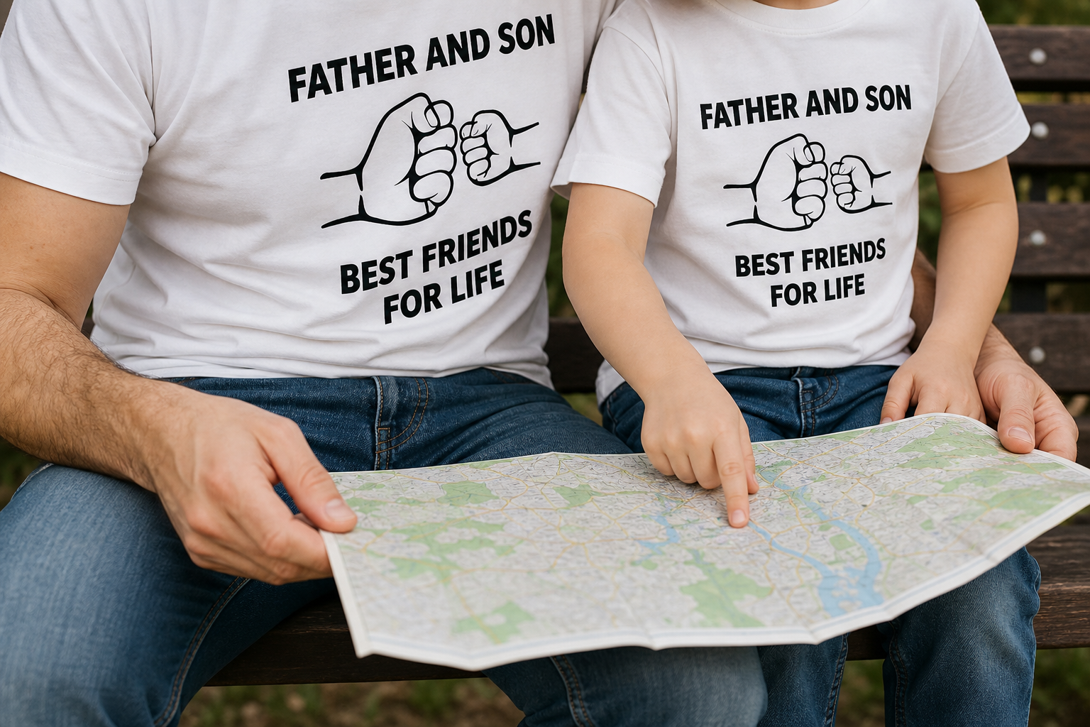 Matching Shirt Set Best Friends For Life Vater und Sohn — Authentic Moment
