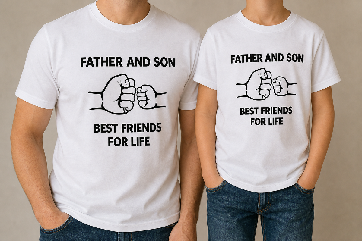 Matching Shirt Set Best Friends For Life Vater und Sohn — Product Hero