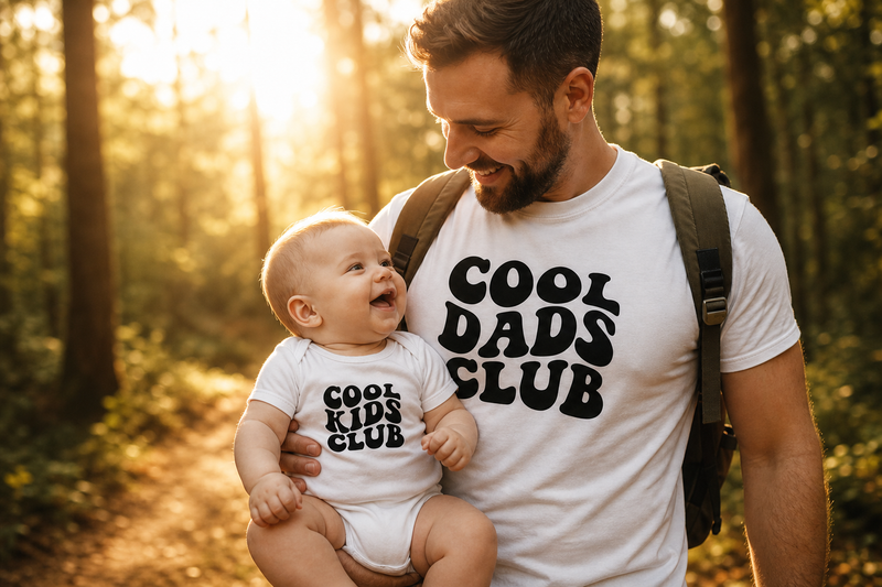 Matching Shirt Set Dads Club Kids Club Vater und Sohn — Lifestyle Story