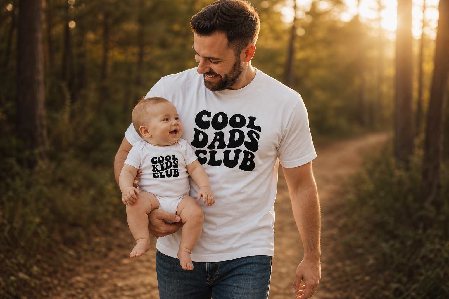Matching Shirt Set Dads Club Kids Club Vater und Sohn — Relationship