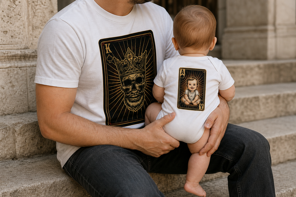 Matching Shirt Set The King The Prince Vater und Sohn — Authentic Moment